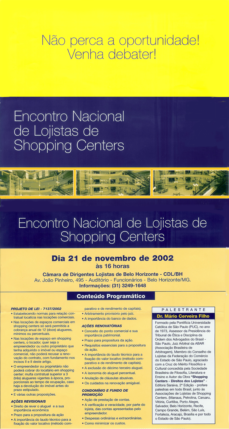 Encontro Nacional de Lojistas de Shopping Centers de Belo Horizonte - MG